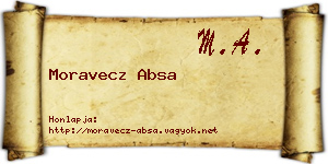 Moravecz Absa névjegykártya
